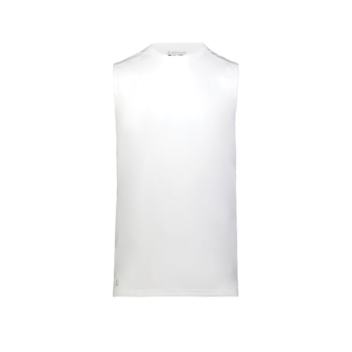 [222593.005.S-LOGO3] Men's CoolDry TankTop (Adult S, White, Logo 3)