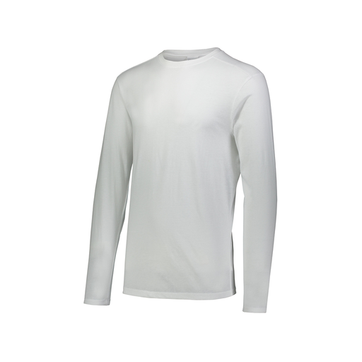 [FTLCUBWH-AXS-LOGO1] Decker Men's Tri-Blend T-Shirt - Long Sleeve (Adult XS, White, Logo 1)